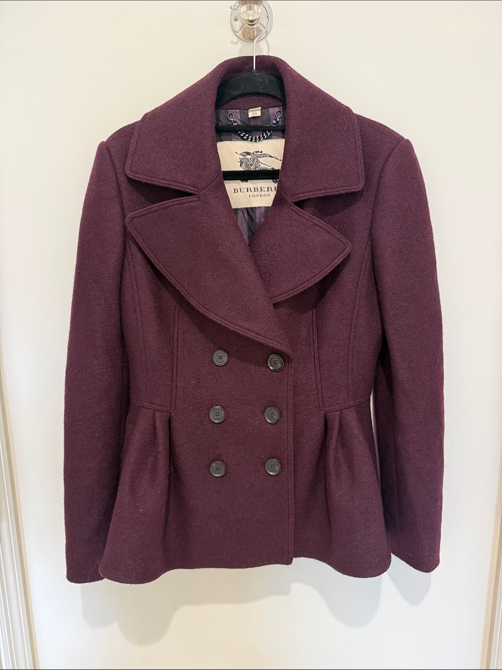 Burberry peplum wool blazer